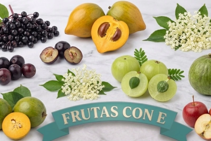 Variedad de frutas que comienzan con la letra E