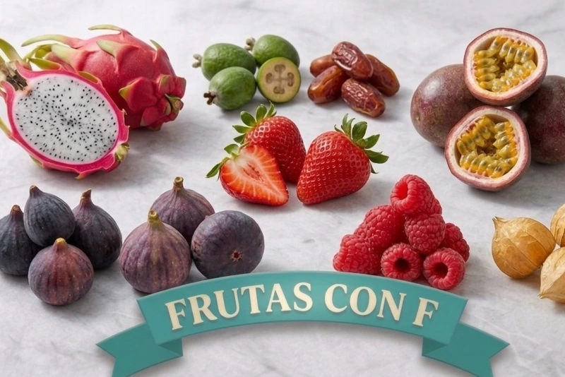 Lista variada de frutas que empiezan con F