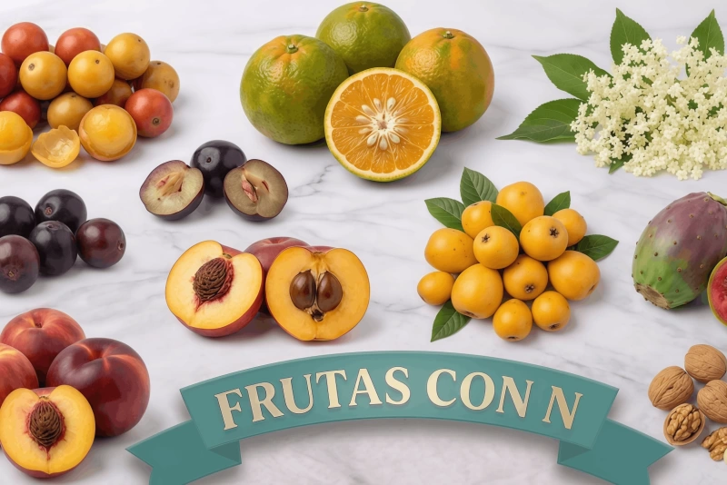 Variedad de frutas que comienzan con la letra N