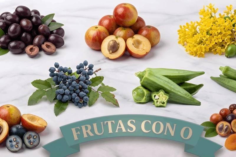 Variedad de frutas que empiezan con la letra O