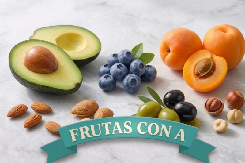 Variedad de frutas que contienen la letra A en su nombre