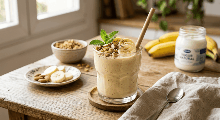 Batido de plátano con yogur